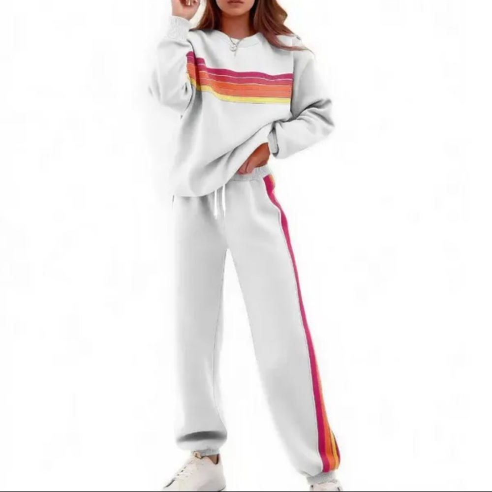 Aviator Nation look alike Tracksuit with Rainbow Stripes